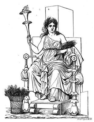 古希腊神话人物女神_古希腊神话人物女神植物插画
